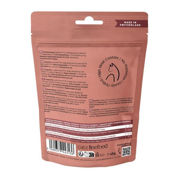 Натуральні ласощі для котів Catz Finefood Meatz з Телятиною 45 г 48223 фото