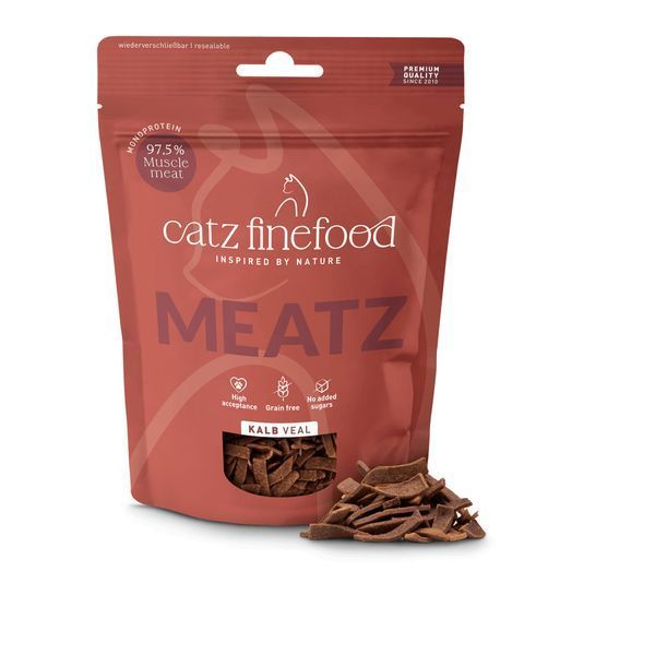 Натуральні ласощі для котів Catz Finefood Meatz з Телятиною 45 г 48223 фото