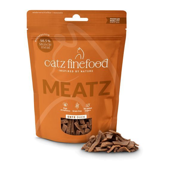 Натуральні ласощі для котів Catz Finefood Meatz з Качкою 45 г 48224 фото