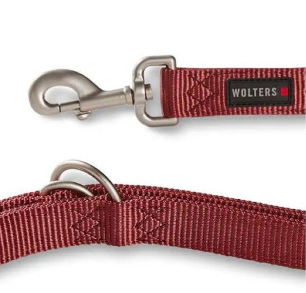 Поводок перестежка из нейлона для собак маленьких пород и котов Wolters Professional S 2 м / 10 мм Бордовый 32340 фото