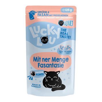 Натуральний вологий корм для котів Lucky Lou Lifestage Adult з Птицею та Фазаном 125 г 48294 фото