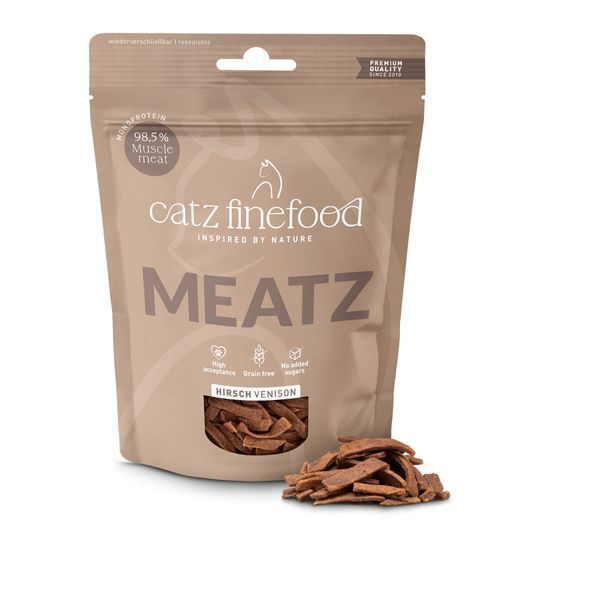 Натуральні ласощі для котів Catz Finefood Meatz з Олениною 45 г 48225 фото