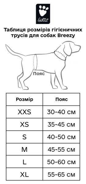 Гигиенические трусы для собак Hurtta Breezy XXS Черный 31746 фото