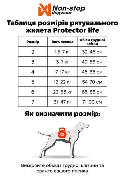 Спасательный жилет для собак Protector life jacket Non-stop dogwear Черный/Оранжевый 2 40502 фото