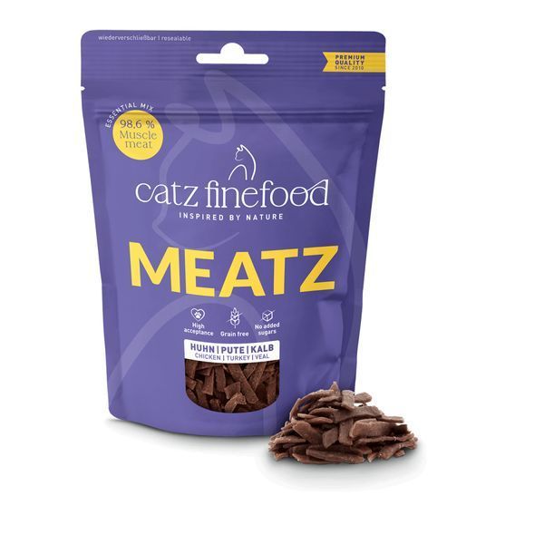 Натуральні ласощі для котів Catz Finefood Meatz Essential Mix мікс смаків 45 г 48231 фото