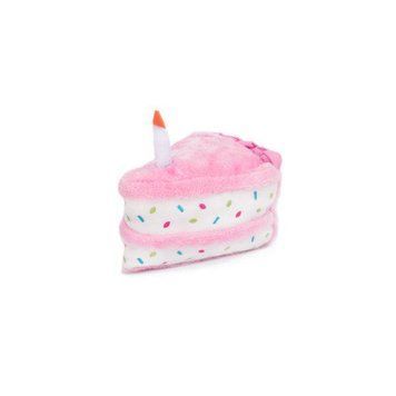 М'яка іграшка для собак торт на день народження ZippyPaws Birthday Cake Pink з пищалкою 28465 фото