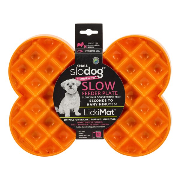 Миска слоуфидер для маленьких собак LickiMat Small Slodog Orange 30346 фото