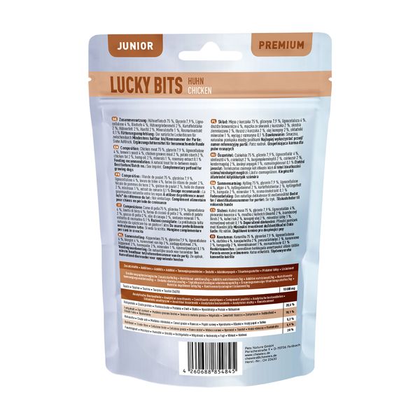 Натуральні ласощі з мʼяса Курки Chewies Lucky Bits для цуценят 80 г 32169 фото